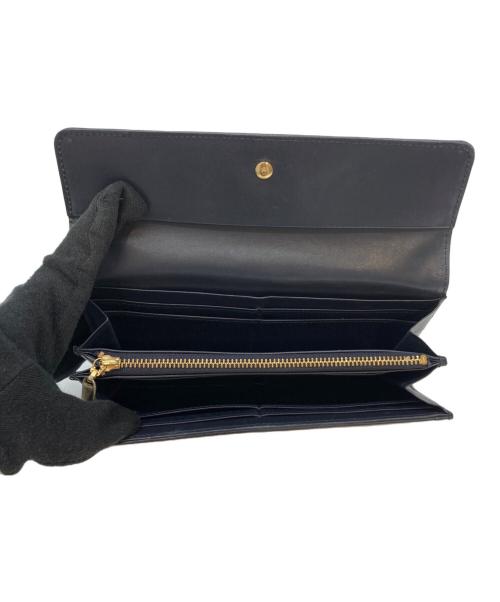 BURBERRY BLUE LABEL（バーバリー ブルー レーベル）BURBERRY BLUE LABEL (バーバリー ブルー レーベル) 長財布 ネイビー×ベージュの古着・服飾アイテム