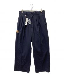 BROOK（ブルック）の古着「ツータックパンツ」｜ネイビー