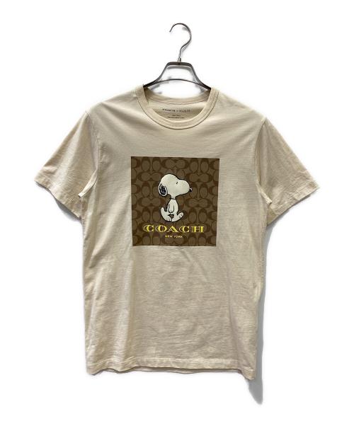 COACH（コーチ）COACH (コーチ) PEANUTS (ピーナッツ) Tシャツ ベージュ サイズ:SIZE XSの古着・服飾アイテム