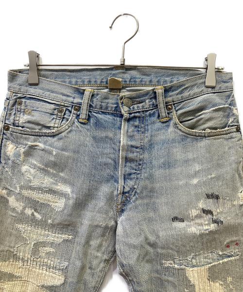 RRL（ダブルアールエル）RRL (ダブルアールエル) ダメージデニムパンツ サイズ:SIZE 66㎝(W26)の古着・服飾アイテム