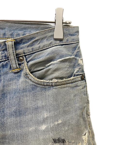 RRL（ダブルアールエル）RRL (ダブルアールエル) ダメージデニムパンツ サイズ:SIZE 66㎝(W26)の古着・服飾アイテム