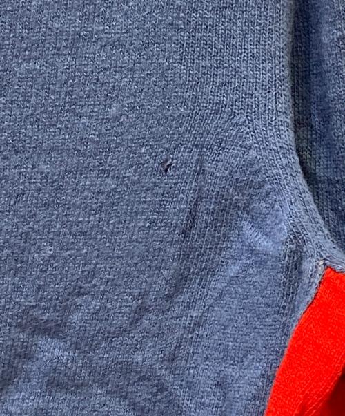 COMME des GARCONS SHIRT（コムデギャルソンシャツ）COMME des GARCONS SHIRT (コムデギャルソンシャツ) 厚手カーディガン ブルー×レッド サイズ:SIZE Sの古着・服飾アイテム