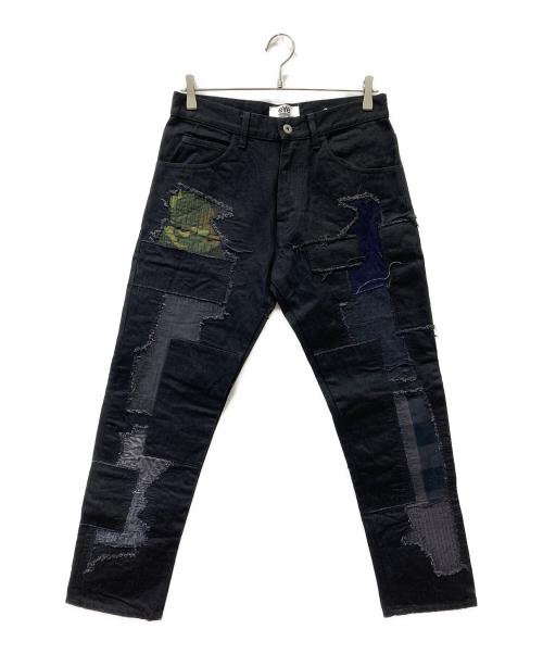 eYe COMME des GARCONS JUNYAWATANABE MAN（アイ コム デ ギャルソン ジュンヤ ワタナベ マン）eYe COMME des GARCONS JUNYAWATANABE MAN (アイ コム デ ギャルソン ジュンヤ ワタナベ マン) パッチワークデニムパンツ ブラック サイズ:SIZE Mの古着・服飾アイテム