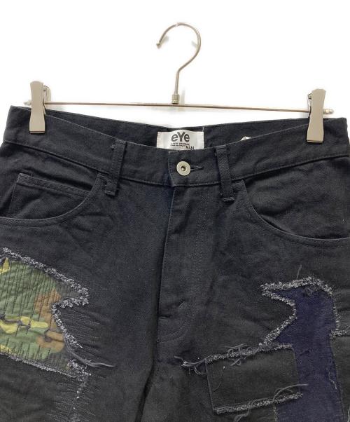 eYe COMME des GARCONS JUNYAWATANABE MAN（アイ コム デ ギャルソン ジュンヤ ワタナベ マン）eYe COMME des GARCONS JUNYAWATANABE MAN (アイ コム デ ギャルソン ジュンヤ ワタナベ マン) パッチワークデニムパンツ ブラック サイズ:SIZE Mの古着・服飾アイテム