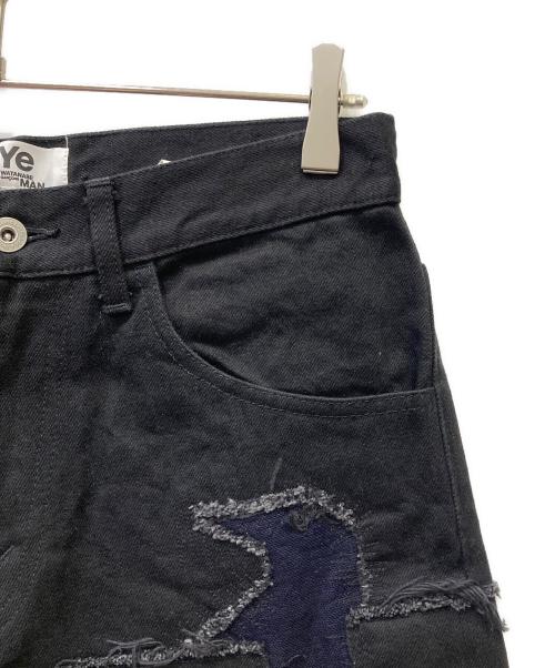 eYe COMME des GARCONS JUNYAWATANABE MAN（アイ コム デ ギャルソン ジュンヤ ワタナベ マン）eYe COMME des GARCONS JUNYAWATANABE MAN (アイ コム デ ギャルソン ジュンヤ ワタナベ マン) パッチワークデニムパンツ ブラック サイズ:SIZE Mの古着・服飾アイテム