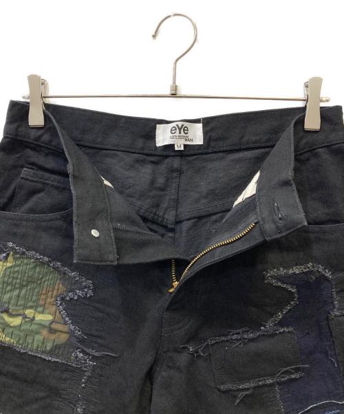 eYe COMME des GARCONS JUNYAWATANABE MAN（アイ コム デ ギャルソン ジュンヤ ワタナベ マン）eYe COMME des GARCONS JUNYAWATANABE MAN (アイ コム デ ギャルソン ジュンヤ ワタナベ マン) パッチワークデニムパンツ ブラック サイズ:SIZE Mの古着・服飾アイテム