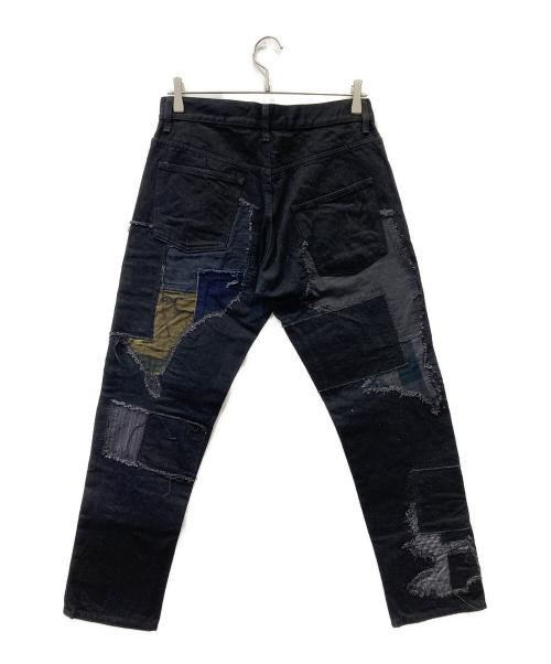 eYe COMME des GARCONS JUNYAWATANABE MAN（アイ コム デ ギャルソン ジュンヤ ワタナベ マン）eYe COMME des GARCONS JUNYAWATANABE MAN (アイ コム デ ギャルソン ジュンヤ ワタナベ マン) パッチワークデニムパンツ ブラック サイズ:SIZE Mの古着・服飾アイテム