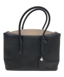 Kate Spade（ケイトスペード）の古着「マルゴー ラージ サッチェル ハンドバッグ」｜ブラック