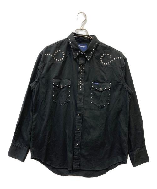 Wrangler（ラングラー）Wrangler (ラングラー) スタッズウエスタンシャツ ブラック サイズ:SIZE XLの古着・服飾アイテム