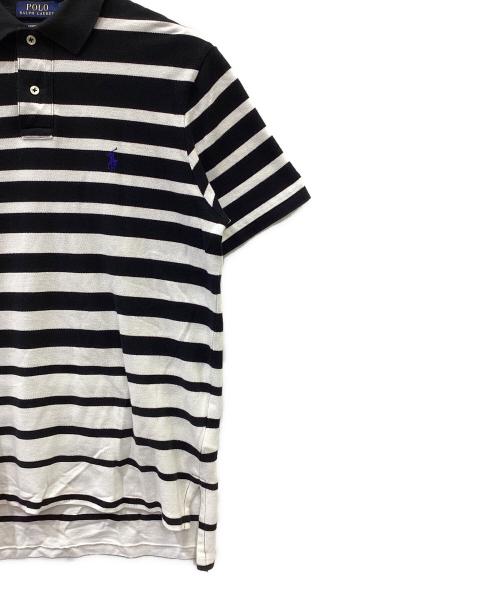 POLO RALPH LAUREN（ポロ・ラルフローレン）POLO RALPH LAUREN (ポロ・ラルフローレン) ポロシャツ ホワイト×ブラック サイズ:Mの古着・服飾アイテム