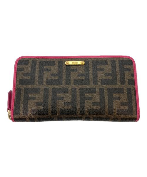 FENDI（フェンディ）FENDI (フェンディ) 財布 ブラウン×ピンクの古着・服飾アイテム