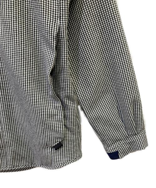alk phenix（アルクフェニックス）alk phenix (アルクフェニックス) シアサッカーシャツ ブラック×ホワイト サイズ:Ｌの古着・服飾アイテム