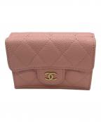 CHANELシャネル）の古着「3つ折り財布」｜ピンク