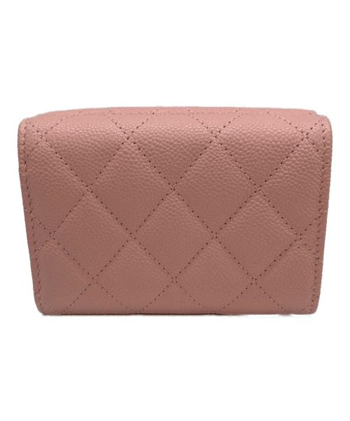 CHANEL（シャネル）CHANEL (シャネル) 3つ折り財布 ピンクの古着・服飾アイテム