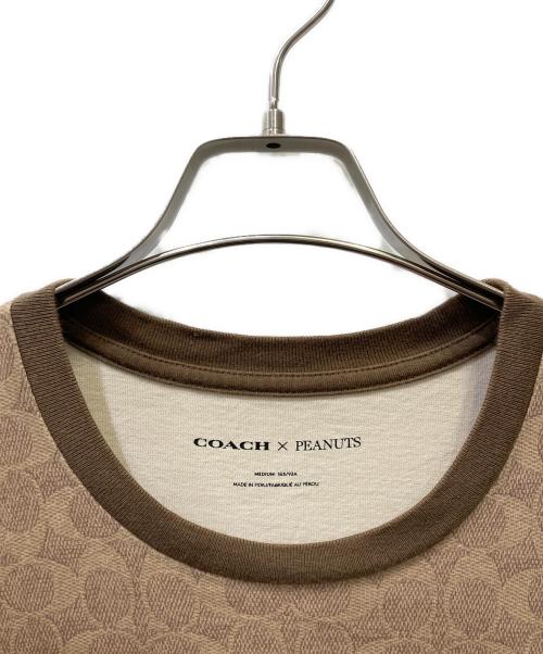 COACH（コーチ）COACH (コーチ) PEANUTS (ピーナッツ) 半袖カットソー ブラウン サイズ:Mの古着・服飾アイテム