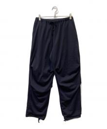 COMOLI（コモリ）の古着「ウールニットニータックパンツ」｜ネイビー