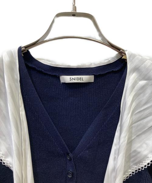 Snidel（スナイデル）Snidel (スナイデル) 半袖ニット ネイビー サイズ:Fの古着・服飾アイテム