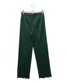 PLEATS PLEASE（プリーツプリーズ）の古着「パンツ」｜グリーン