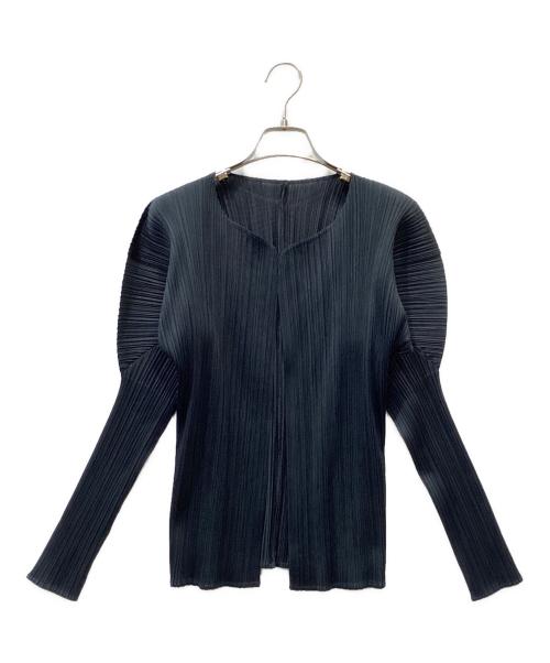 PLEATS PLEASE（プリーツプリーズ）PLEATS PLEASE (プリーツプリーズ) プリーツカーディガン ダークグリーン サイズ:34の古着・服飾アイテム