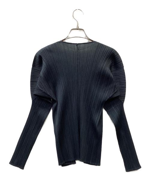 PLEATS PLEASE（プリーツプリーズ）PLEATS PLEASE (プリーツプリーズ) プリーツカーディガン ダークグリーン サイズ:34の古着・服飾アイテム