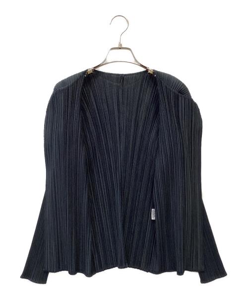 PLEATS PLEASE（プリーツプリーズ）PLEATS PLEASE (プリーツプリーズ) プリーツカーディガン ダークグリーン サイズ:34の古着・服飾アイテム