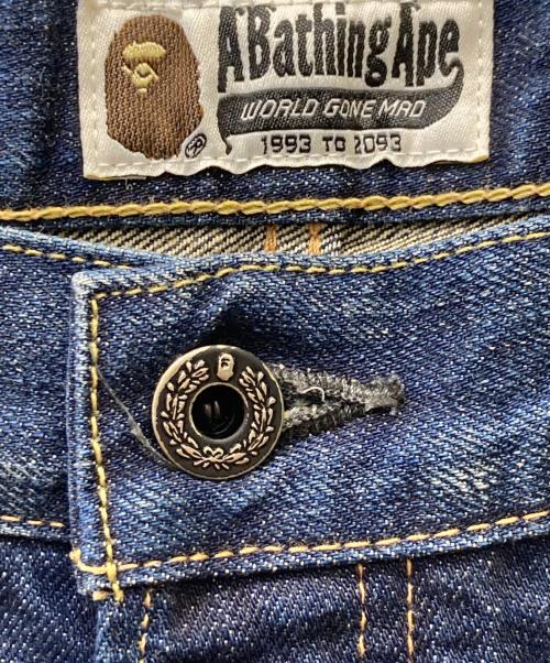 A BATHING APE（アベイシングエイプ）A BATHING APE (アベイシングエイプ) デニムハーフパンツ ネイビー サイズ:SIZE XLの古着・服飾アイテム