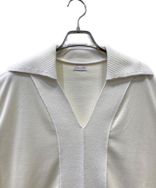 COLUMN（コラム）COLUMN (コラム) 半袖ニット ホワイト サイズ:SIZE Freeの古着・服飾アイテム