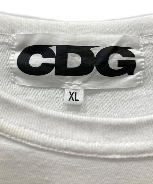 CDG（シーディージー）CDG (シーディージー) デザインTシャツ ホワイト サイズ:XLの古着・服飾アイテム