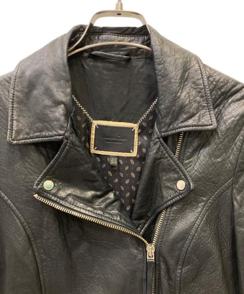massimo Dutti（マッシモドゥッティ）massimo Dutti (マッシモドゥッティ) レザーライダースジャケット ブラック サイズ:XSの古着・服飾アイテム