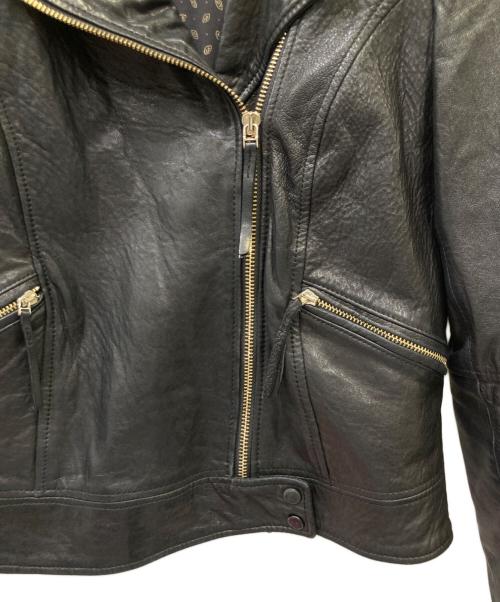 massimo Dutti（マッシモドゥッティ）massimo Dutti (マッシモドゥッティ) レザーライダースジャケット ブラック サイズ:XSの古着・服飾アイテム