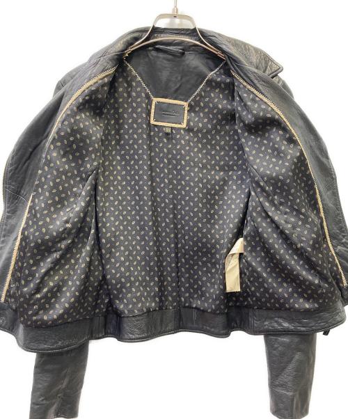 massimo Dutti（マッシモドゥッティ）massimo Dutti (マッシモドゥッティ) レザーライダースジャケット ブラック サイズ:XSの古着・服飾アイテム