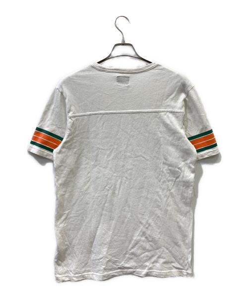 stussy（ステューシー）stussy (ステューシー) フットボールTシャツ ホワイト サイズ:Lの古着・服飾アイテム