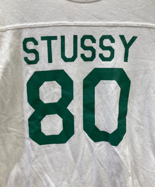 stussy（ステューシー）stussy (ステューシー) フットボールTシャツ ホワイト サイズ:Lの古着・服飾アイテム