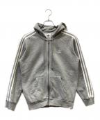 adidasアディダス）の古着「ジップパーカー」｜ライトグレー