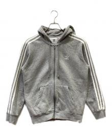 adidas（アディダス）の古着「ジップパーカー」｜ライトグレー