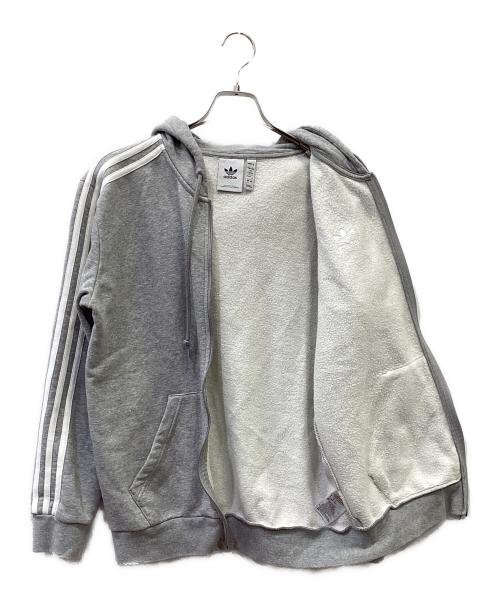 adidas（アディダス）adidas (アディダス) ジップパーカー ライトグレー サイズ:Ｍの古着・服飾アイテム