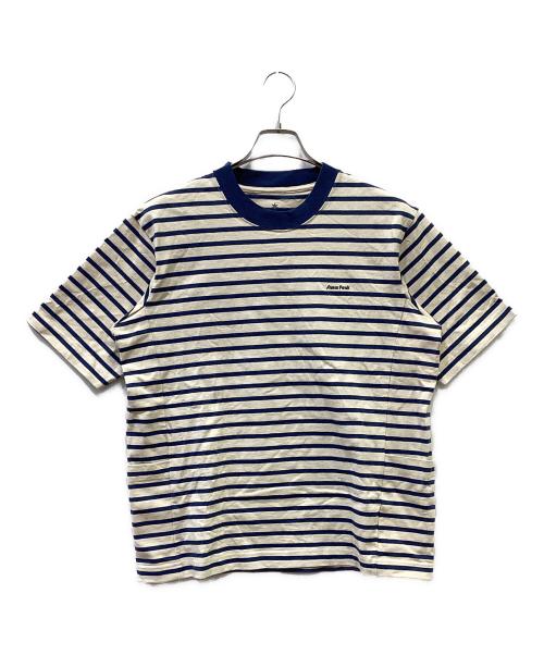 Snow peak（スノーピーク）Snow peak (スノーピーク) 半袖カットソー ベージュ×ブルー サイズ:Sの古着・服飾アイテム