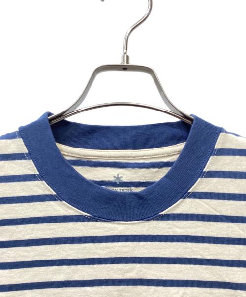 Snow peak（スノーピーク）Snow peak (スノーピーク) 半袖カットソー ベージュ×ブルー サイズ:Sの古着・服飾アイテム
