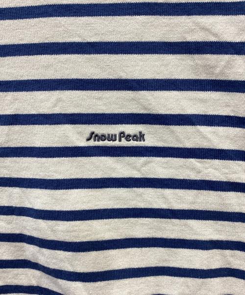 Snow peak（スノーピーク）Snow peak (スノーピーク) 半袖カットソー ベージュ×ブルー サイズ:Sの古着・服飾アイテム