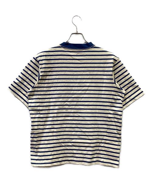 Snow peak（スノーピーク）Snow peak (スノーピーク) 半袖カットソー ベージュ×ブルー サイズ:Sの古着・服飾アイテム