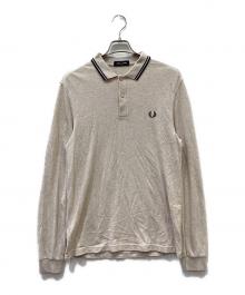 FRED PERRY（フレッドペリー）の古着「長袖ポロシャツ」｜ベージュ