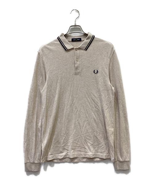 FRED PERRY（フレッドペリー）FRED PERRY (フレッドペリー) 長袖ポロシャツ ベージュ サイズ:Mの古着・服飾アイテム