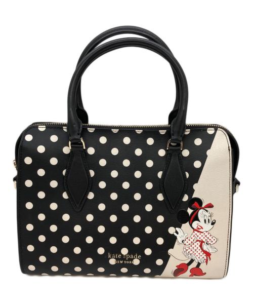 Kate Spade（ケイトスペード）Kate Spade (ケイトスペード) Disney (ディズニー) ハンドバッグ ブラック×ベージュの古着・服飾アイテム