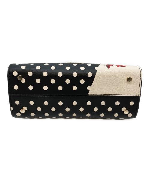 Kate Spade（ケイトスペード）Kate Spade (ケイトスペード) Disney (ディズニー) ハンドバッグ ブラック×ベージュの古着・服飾アイテム