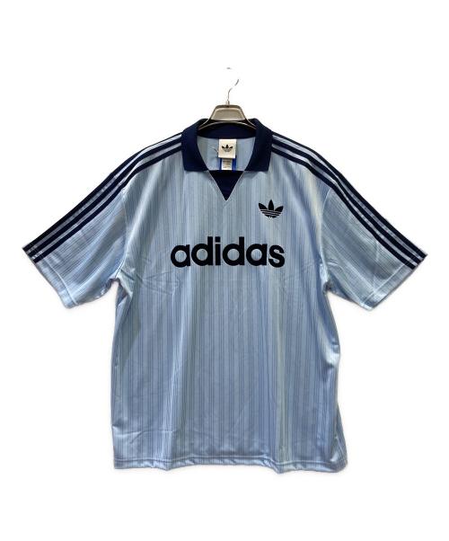 adidas（アディダス）adidas (アディダス) 半袖カットソー スカイブルー サイズ:２XL 未使用品の古着・服飾アイテム