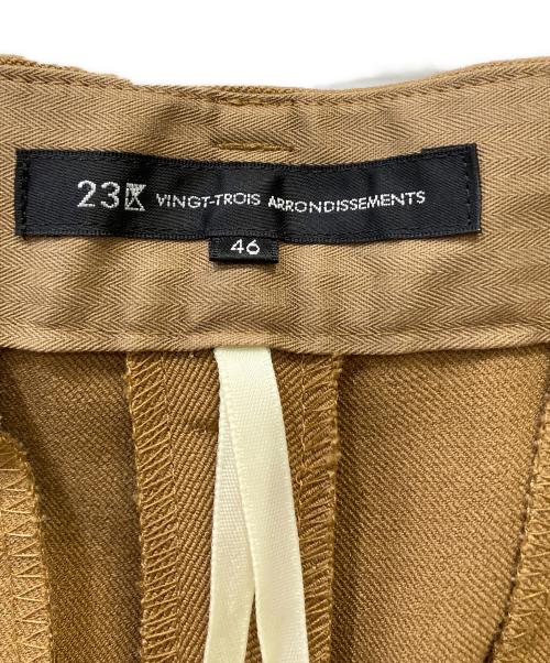 23区（ニジュウサンク）23区 (ニジュウサンク) パンツ ブラウン サイズ:SIZE 46 未使用品の古着・服飾アイテム