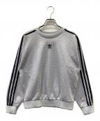 adidasアディダス）の古着「メッシュスウェット」｜ライトグレー