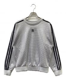 adidas（アディダス）の古着「メッシュスウェット」｜ライトグレー