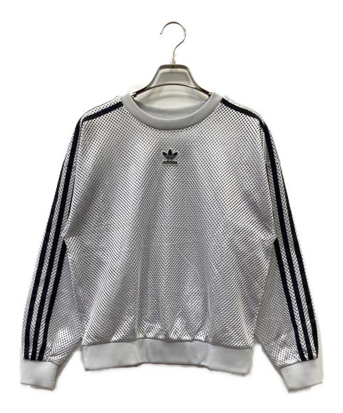 adidas（アディダス）adidas (アディダス) メッシュスウェット ライトグレー サイズ:FREEの古着・服飾アイテム