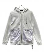 DIESEL Black Goldディーゼル ブラック ゴールド）の古着「ジップパーカー」｜ホワイト